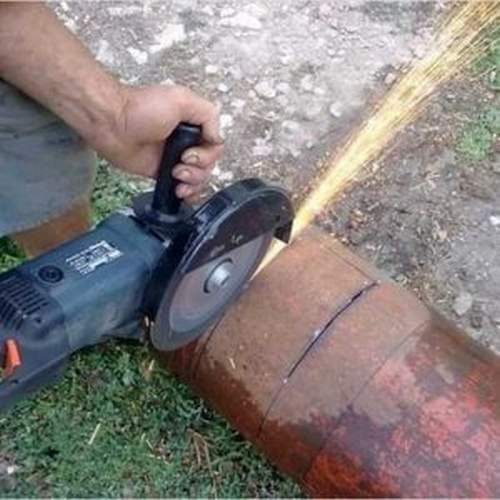 How to Cut an Oxygen Cylinder Angle Grinder