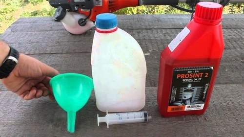 how to dilute gasoline for a chainsaw