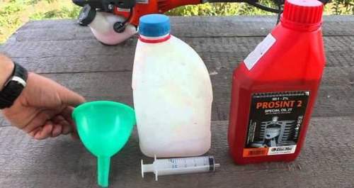 how to dilute gasoline with trimmer oil