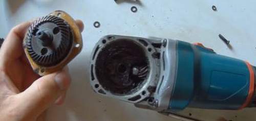how to disassemble the gear angle grinder violet tape
