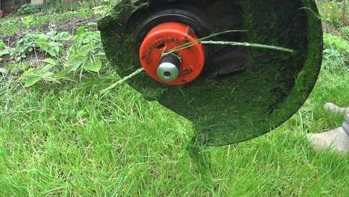 how to mow with a trimmer with fishing line