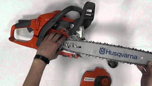 how to put the chain on a chainsaw