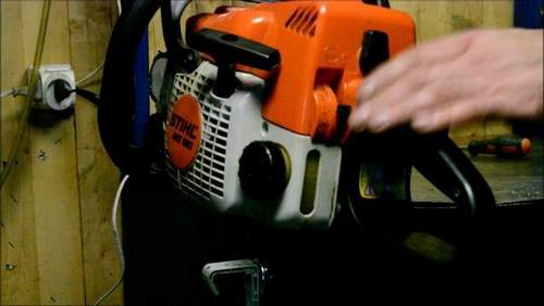 how to start a stihl ms 180 chainsaw