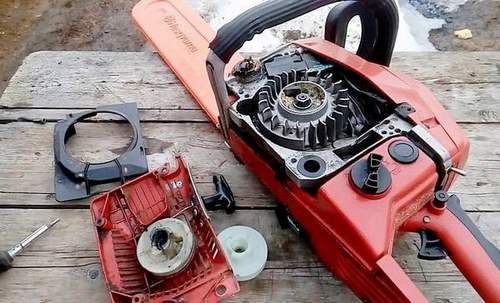 how to tighten the chainsaw starter spring
