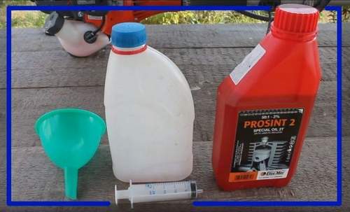 mixing ratios of gasoline and chainsaw oil