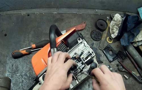 replacement of shock absorbers on a Chinese chainsaw