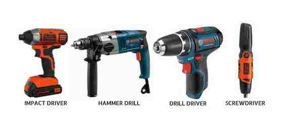 difference, hammer, drill