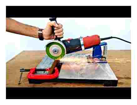 attach, angle, grinder, table