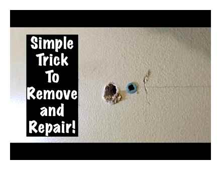 remove, holes, wall, drill