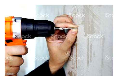 drill, brick, wall, electric, screwdriver