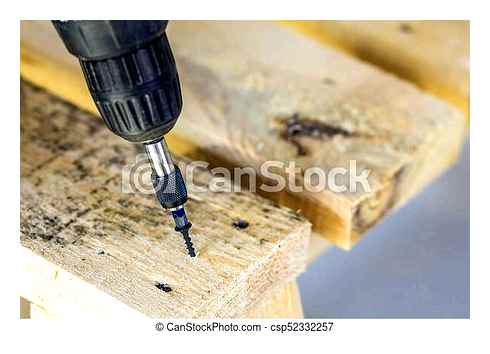 electric, screwdriver, drill, wood