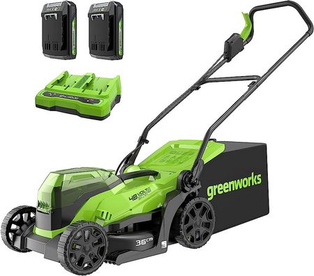 greenworks, battery, operated, mower
