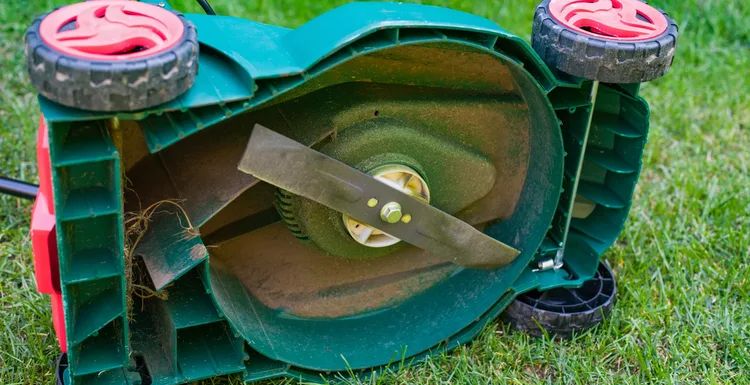 mower, blade, replacement, change