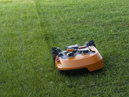 robot, mower, garage, grass, liked